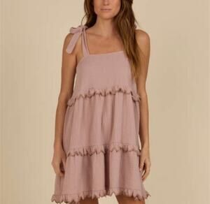 NEW Rylee + Cru Women’s Ruffle Swing Dress in Mauve. NWT. Size XL